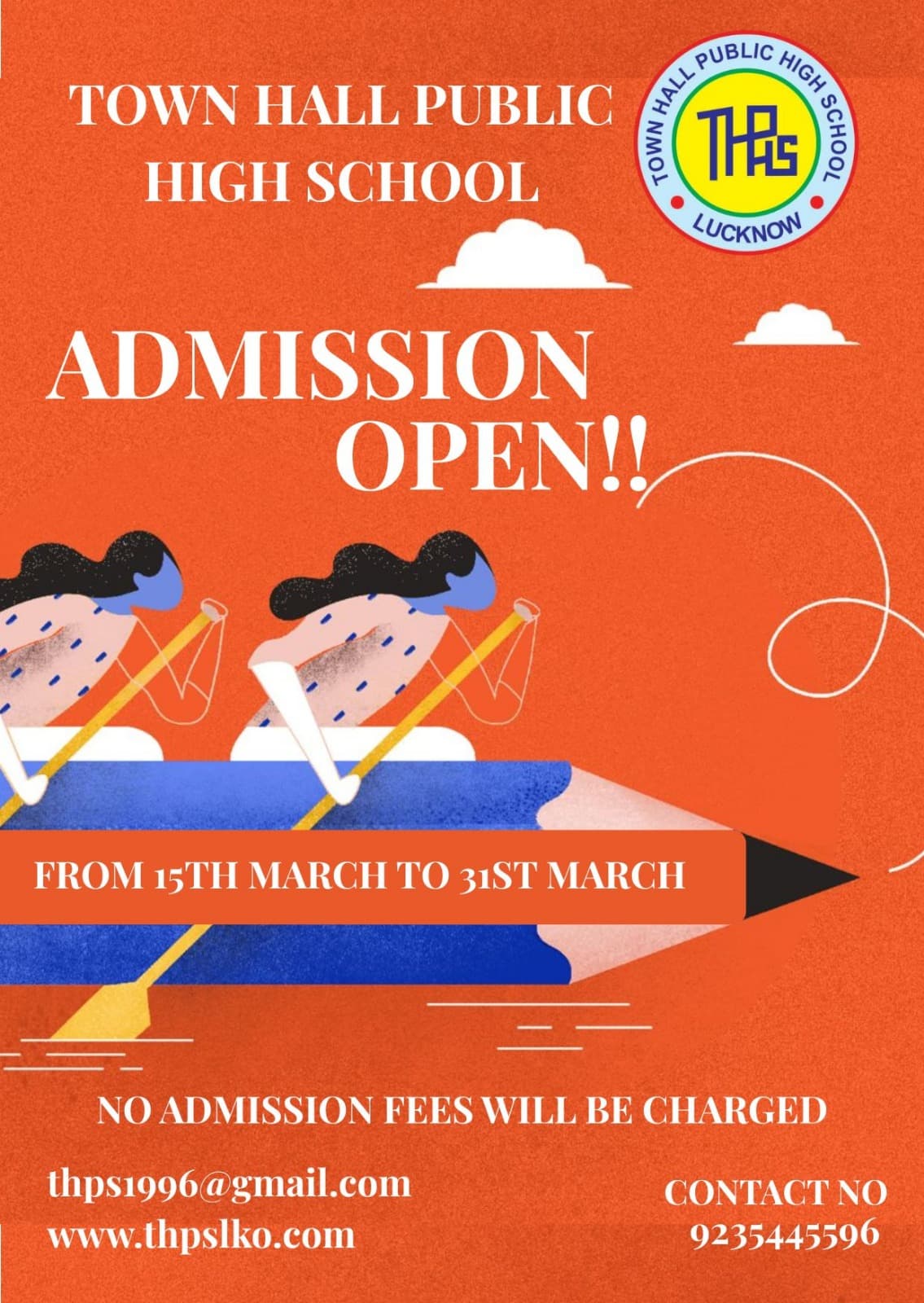 Town Hall Public High School Admission Open Official Flyer
